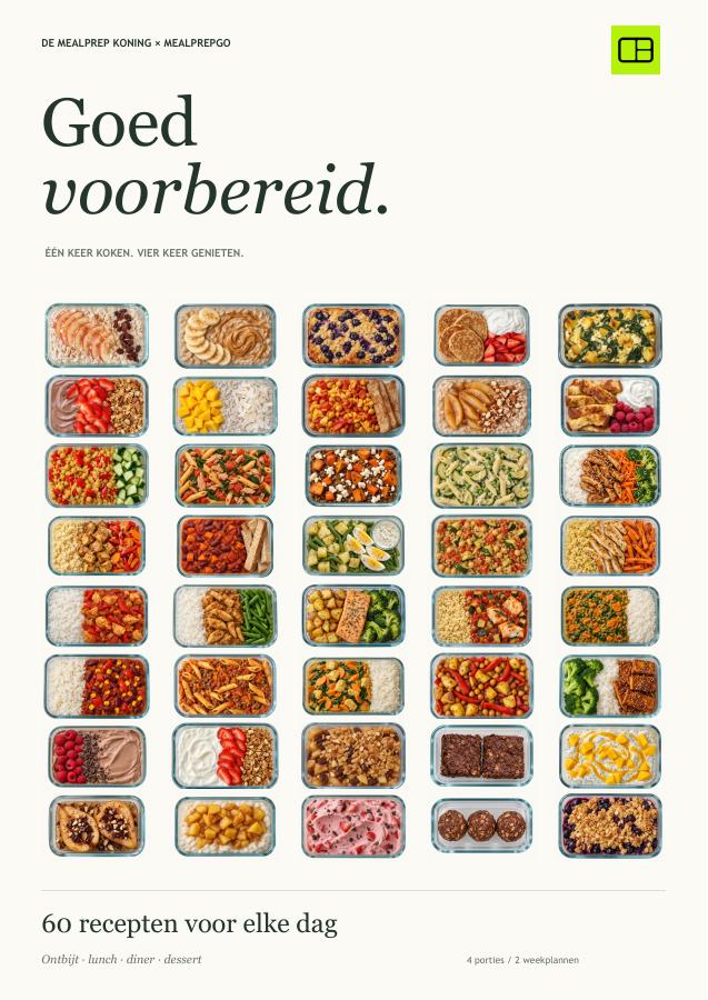 Cover van Goed voorbereid, het digitale MealPrepGo-kookboek
